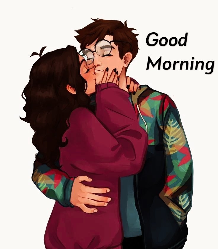 Love Romantic Kiss Good Morning Images