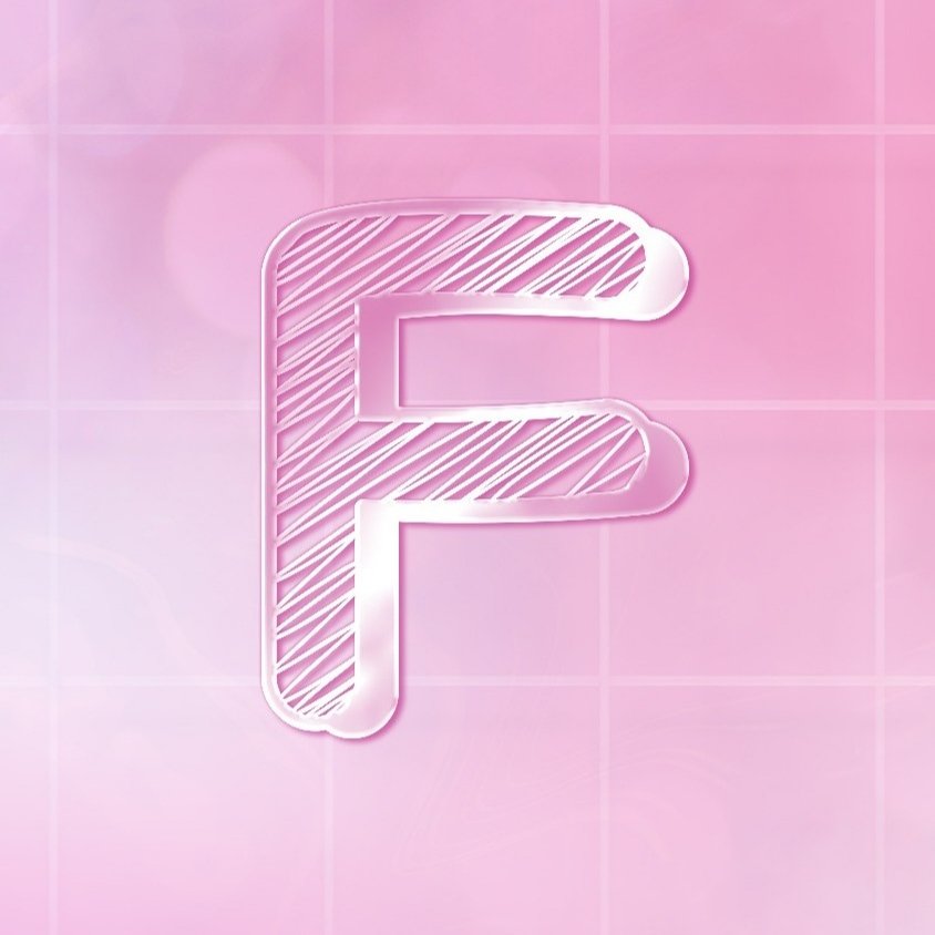 F Alphabet Pink Profile Picture