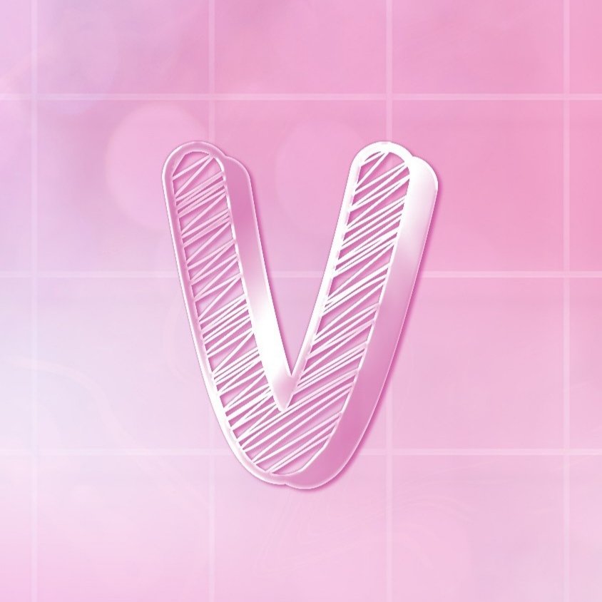 V Alphabet Pink Profile Picture