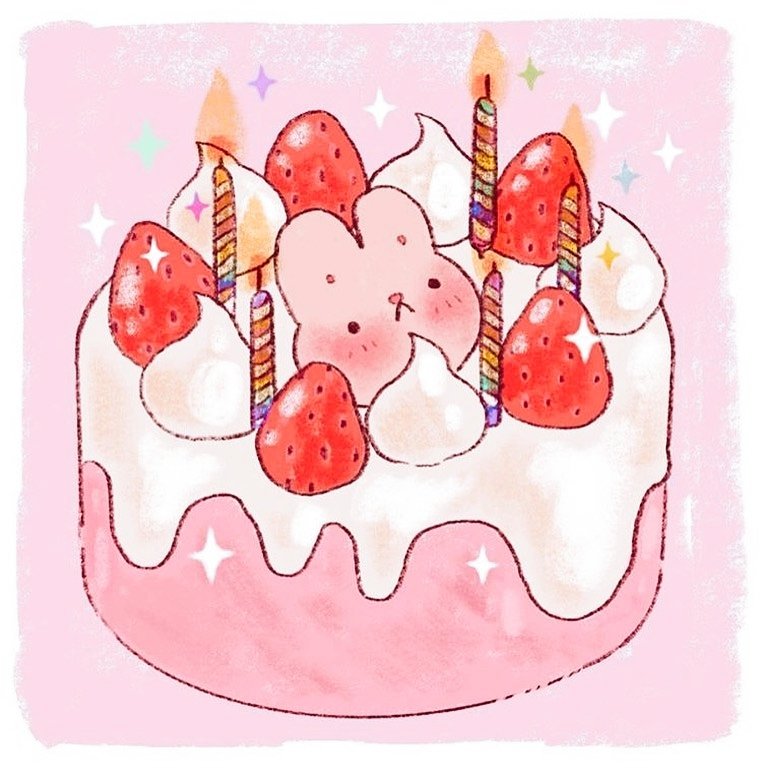 Easy Birthday Cake Drawing With Color