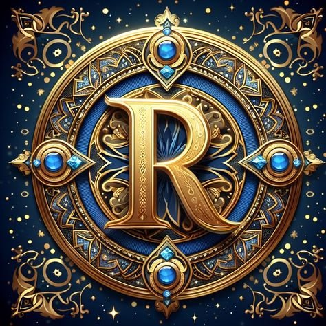 R Alphabet Profile Picture With AI Design