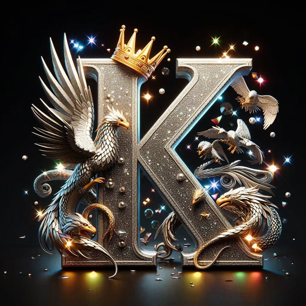 K Alphabet Profile Pictures With AI Design