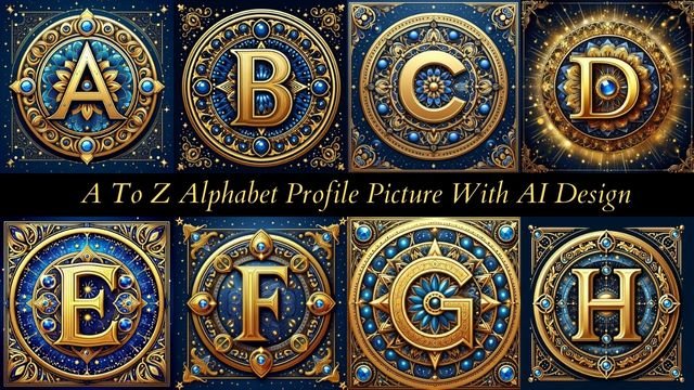 A To Z Alphabet Profile Picture With AI Design